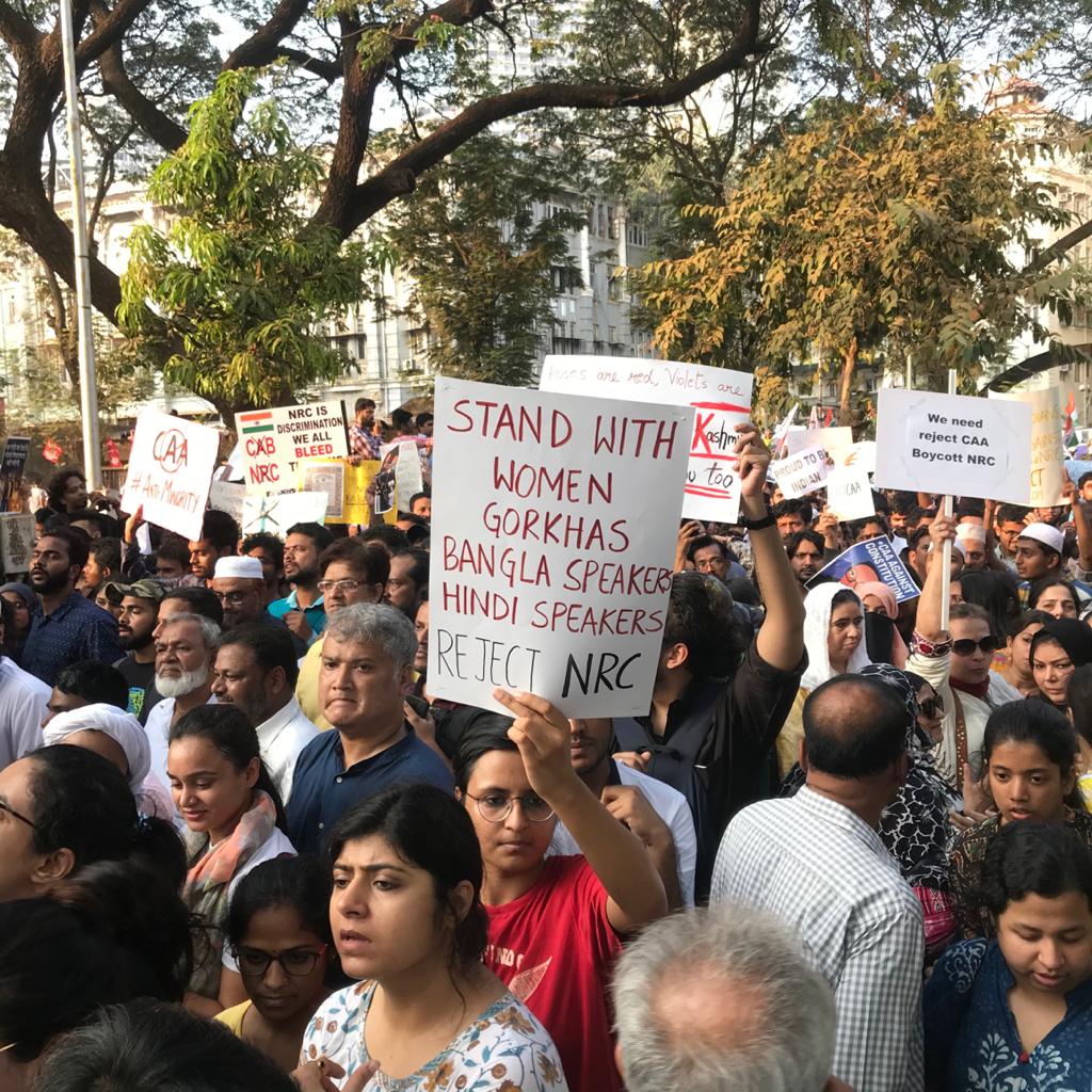 Protesters Gather To Protest The CCA 2019 NRC In Mumbai SabrangIndia